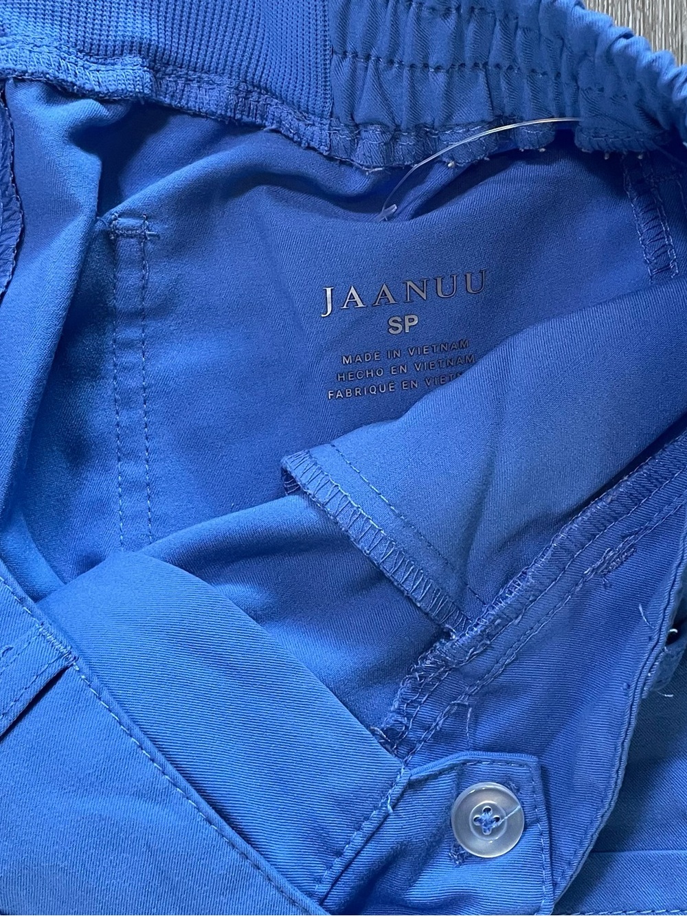Jaanuu Petite‎ Small Cobalt Blue Cargo Scrub Pants - multi pockets - Picture 6 of 6
